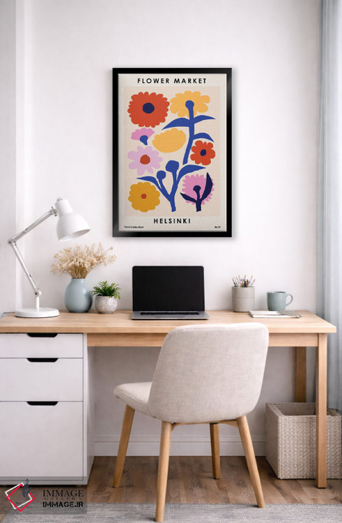 تابلو مینیمال بازار گل هلسینکی اثر ان کی تی ان - D6B