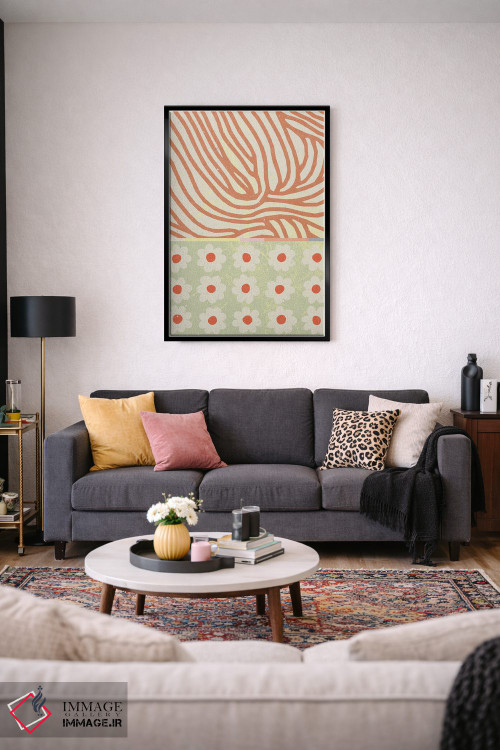 تابلو انتزاعی ترکیب گل ها II اثر ان کی تی ان - D3B