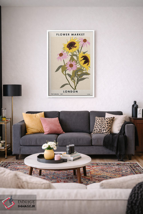تابلو مینیمال بازار گل لندن ۲ اثر ان کی تی ان - D3W