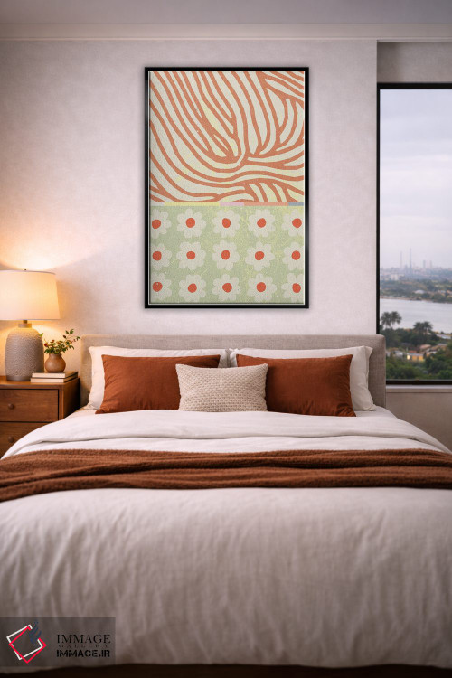 تابلو انتزاعی ترکیب گل ها II اثر ان کی تی ان - D4B