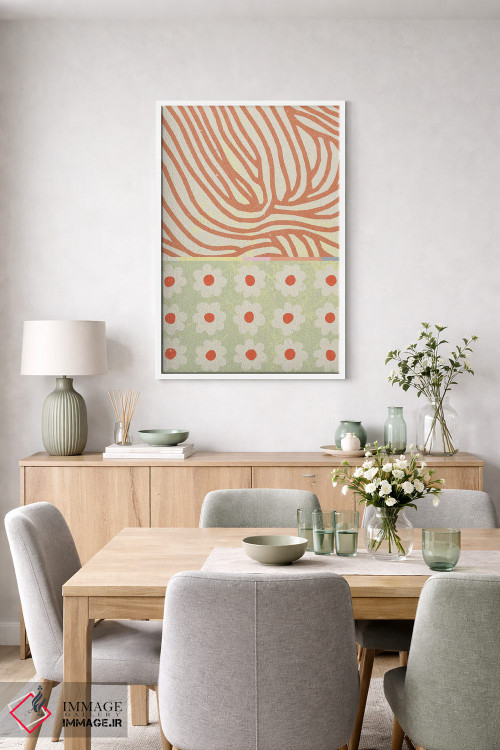 تابلو انتزاعی ترکیب گل ها II اثر ان کی تی ان - D5W