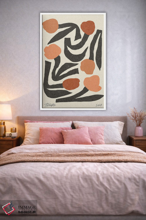 تابلو مینیمال گل مدرن III اثر ان کی تی ان - D1W