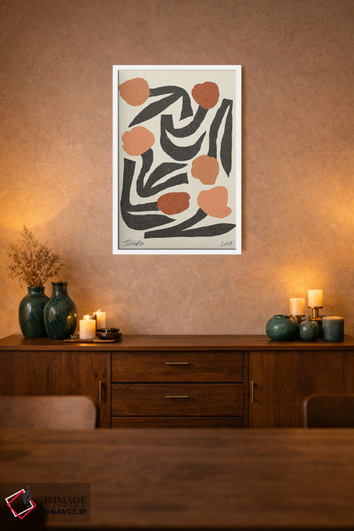 تابلو مینیمال گل مدرن III اثر ان کی تی ان - D2W