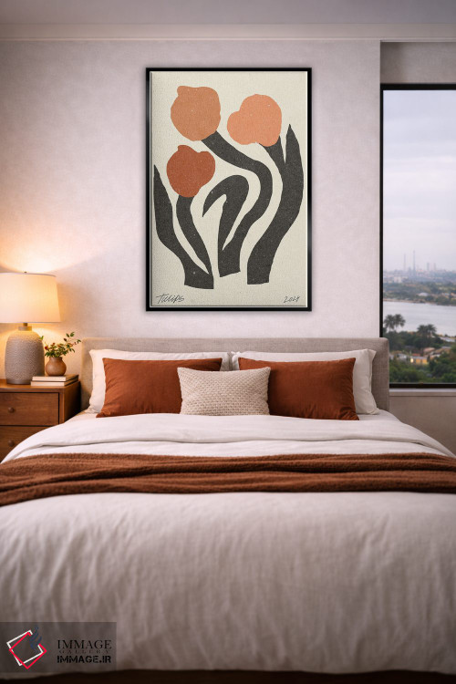 تابلو مینیمال گل مدرن II اثر ان کی تی ان - D4B