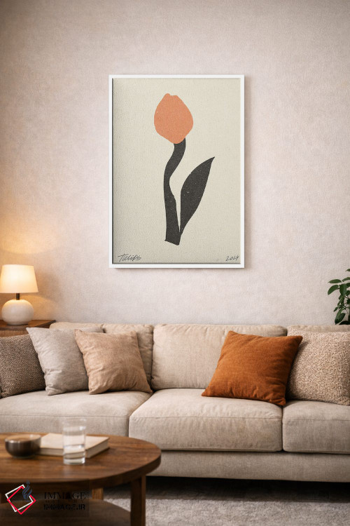 تابلو مینیمال گل مدرن I اثر ان کی تی ان - D2W