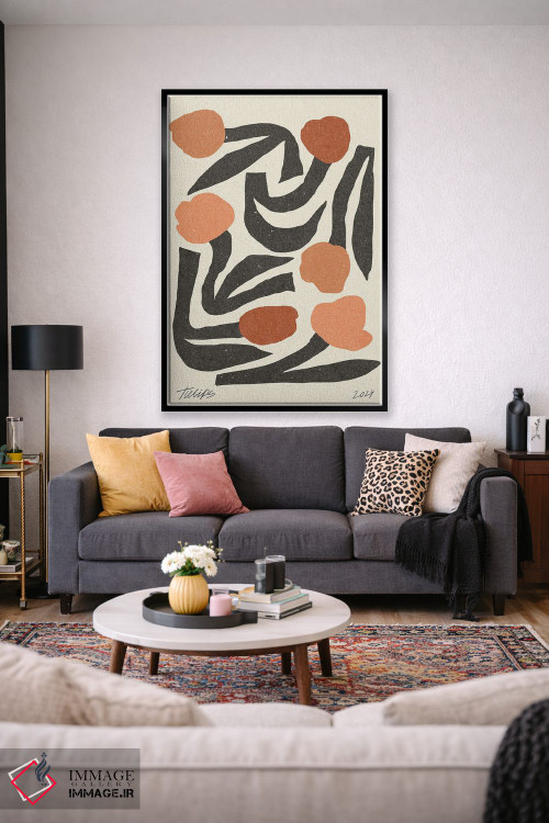 تابلو مینیمال گل مدرن III اثر ان کی تی ان - D3B