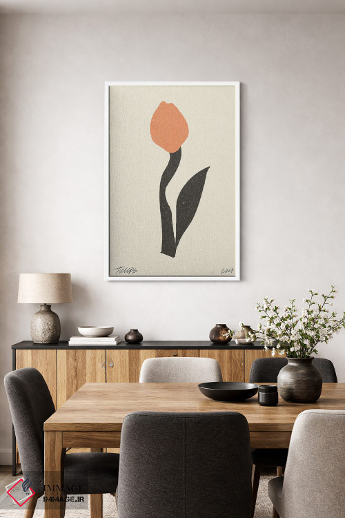 تابلو مینیمال گل مدرن I اثر ان کی تی ان - D3W