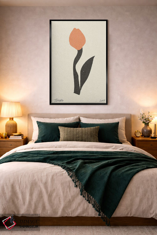 تابلو مینیمال گل مدرن I اثر ان کی تی ان - D4B