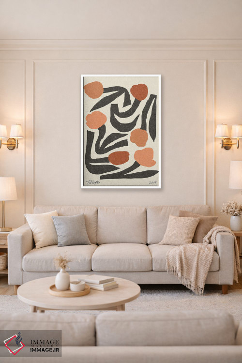 تابلو مینیمال گل مدرن III اثر ان کی تی ان - D4W