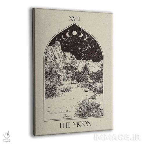 تابلو مینیمال ماه اثر ان کی تی ان - نمای پرسپکتیو محصول