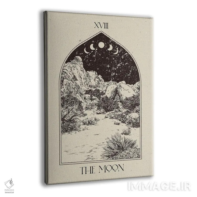 تابلو مینیمال ماه اثر ان کی تی ان - نمای پرسپکتیو محصول