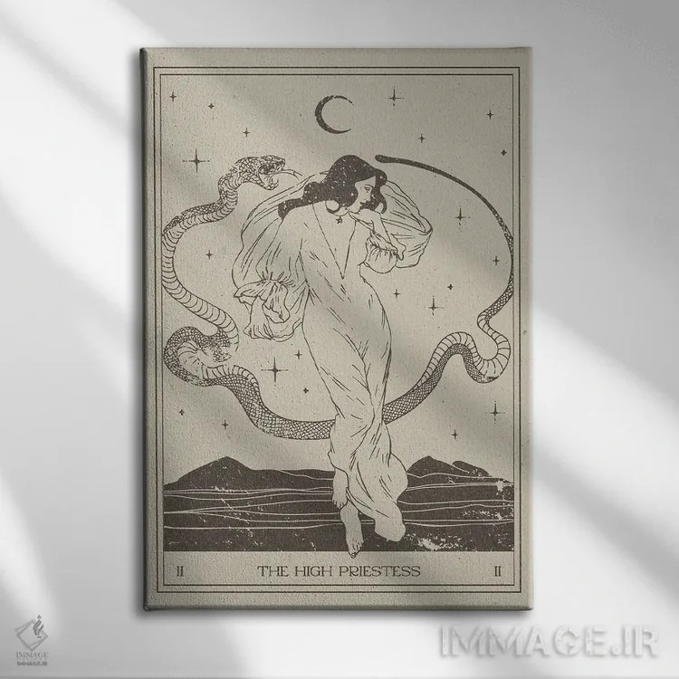 تابلو مینیمال کاهنه اعظم اثر ان کی تی ان - نمای روبهرو روی دیوار