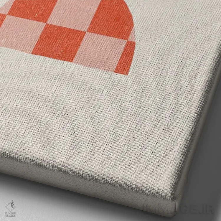 تابلو مینیمال گلدان III اثر ان کی تی ان - نمای نزدیک بافت بوم