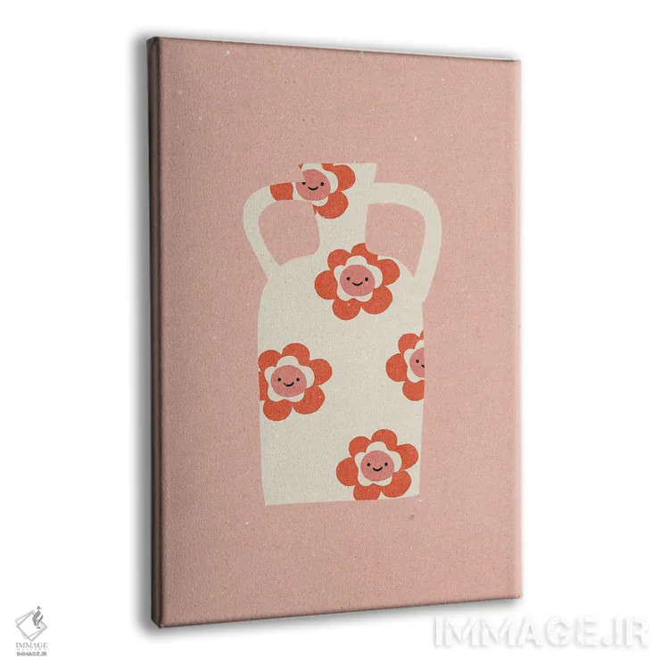 تابلو مینیمال گلدان II اثر ان کی تی ان - نمای پرسپکتیو محصول