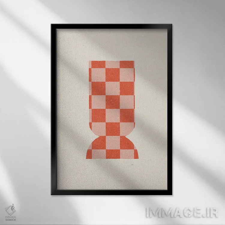 تابلو مینیمال گلدان III اثر ان کی تی ان - نمای قابدار مشکی