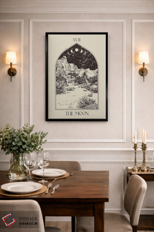 تابلو مینیمال ماه اثر ان کی تی ان - D1B