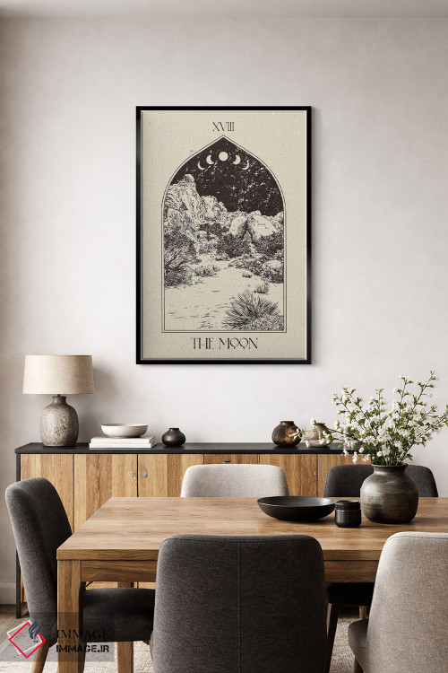 تابلو مینیمال ماه اثر ان کی تی ان - D4B