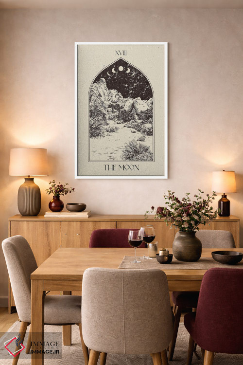 تابلو مینیمال ماه اثر ان کی تی ان - D6W