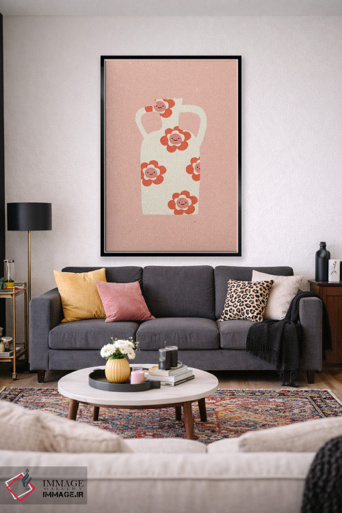 تابلو مینیمال گلدان II اثر ان کی تی ان - D2B