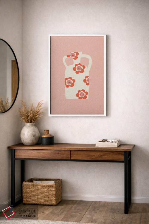 تابلو مینیمال گلدان II اثر ان کی تی ان - D3W