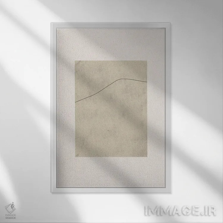 تابلو مینیمال کاغذ بافت مینیمالیستی II اثر استودیو می یوس - نمای قابدار سفید