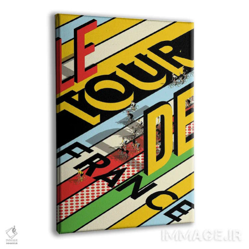 تابلو دکوراتیو مسابقه دوچرخه سواری تور دو فرانس اثر وایات ۹ - نمای پرسپکتیو محصول