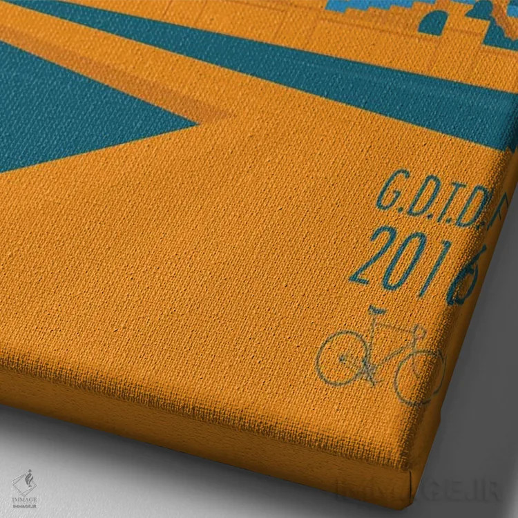 تابلو مدرن مونت سنت میشل اثر وایات ۹ - نمای نزدیک بافت بوم