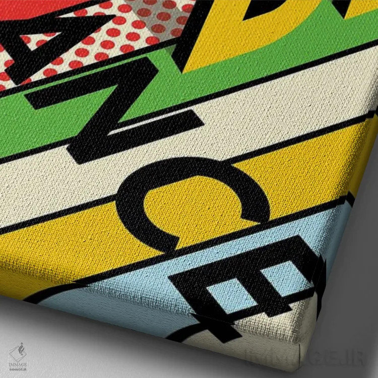 تابلو دکوراتیو مسابقه دوچرخه سواری تور دو فرانس اثر وایات ۹ - نمای نزدیک بافت بوم