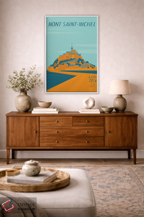 تابلو مدرن مونت سنت میشل اثر وایات ۹ - D3W