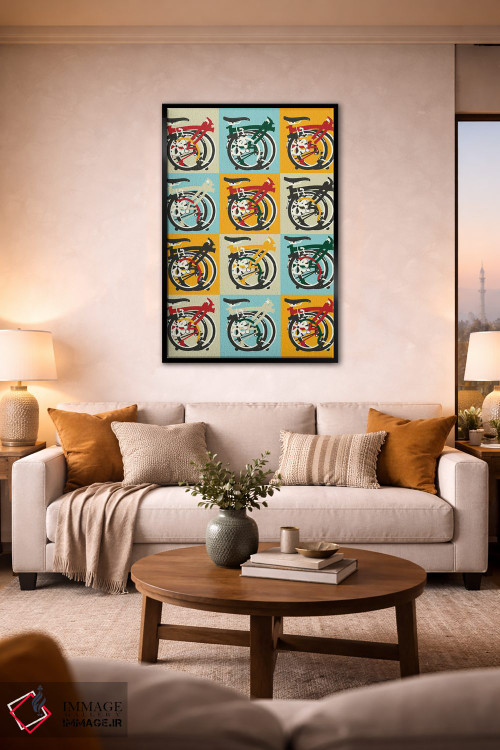 تابلو مدرن دوچرخه تاشو برامپتون اثر وایات ۹ - D1B