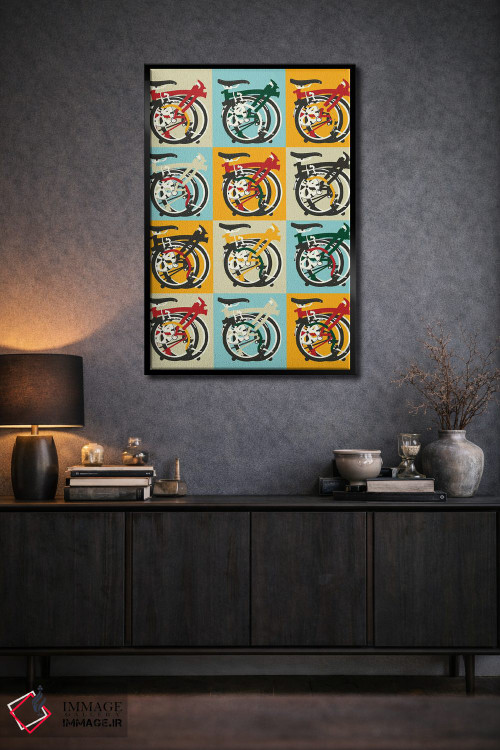 تابلو مدرن دوچرخه تاشو برامپتون اثر وایات ۹ - D2B