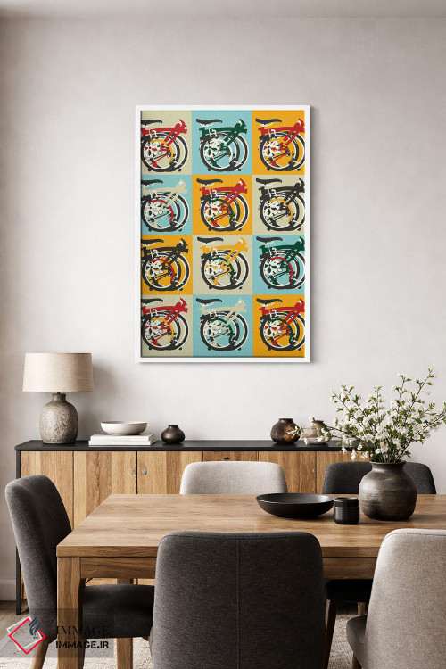 تابلو مدرن دوچرخه تاشو برامپتون اثر وایات ۹ - D4W