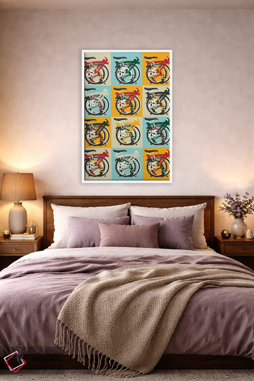 تابلو مدرن دوچرخه تاشو برامپتون اثر وایات ۹ - D3W
