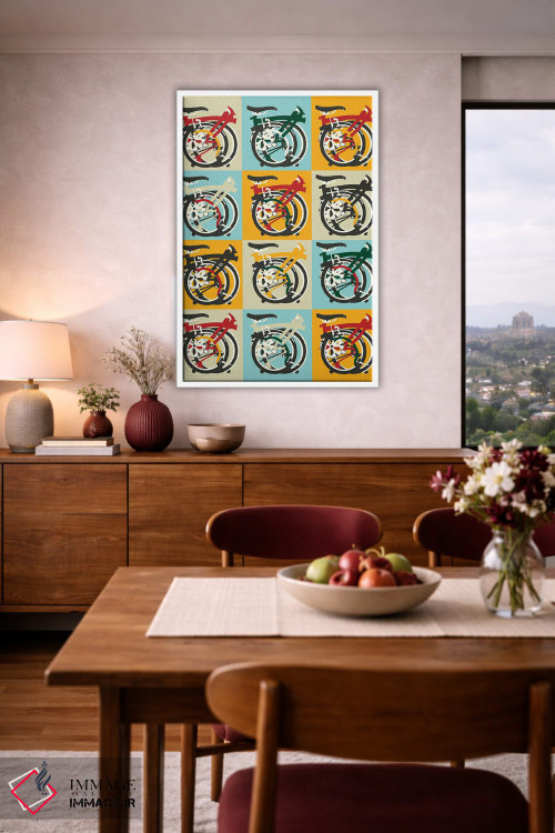 تابلو مدرن دوچرخه تاشو برامپتون اثر وایات ۹ - D5W