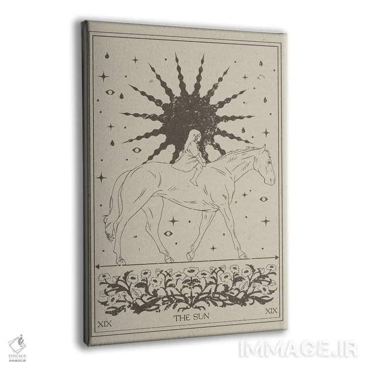 تابلو مینیمال خورشید II اثر ان کی تی ان - نمای پرسپکتیو محصول