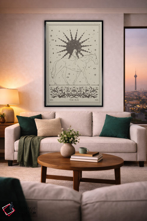 تابلو مینیمال خورشید II اثر ان کی تی ان - D2B