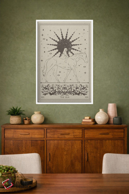 تابلو مینیمال خورشید II اثر ان کی تی ان - D1W