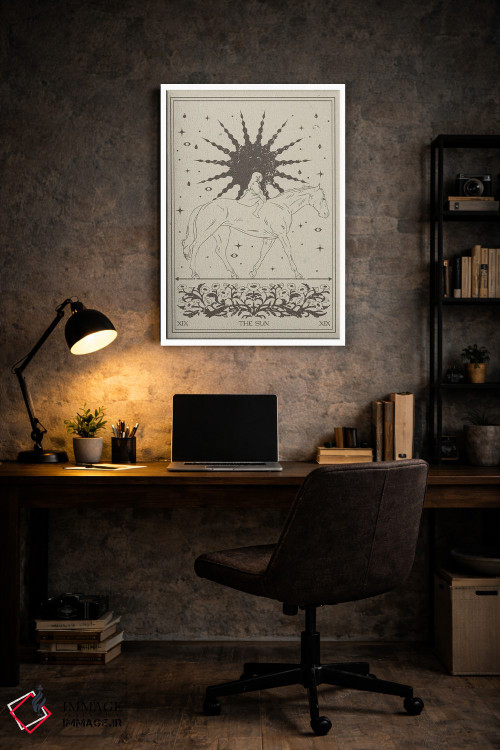 تابلو مینیمال خورشید II اثر ان کی تی ان - D5W