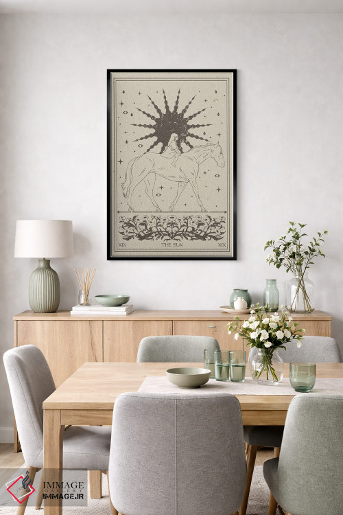 تابلو مینیمال خورشید II اثر ان کی تی ان - D6B