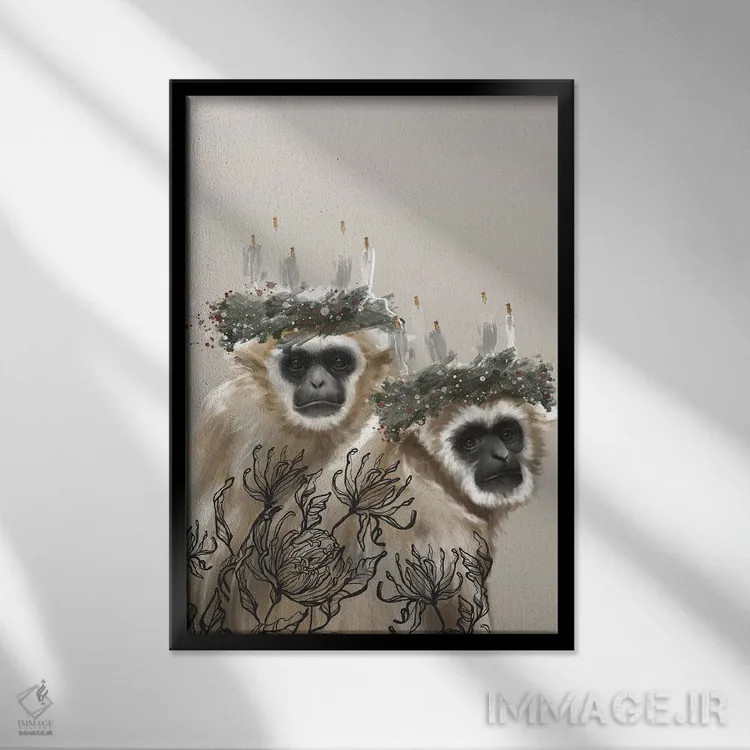 تابلو دکوراتیو لوسیا II اثر گابریلا روبرگ - نمای قابدار مشکی