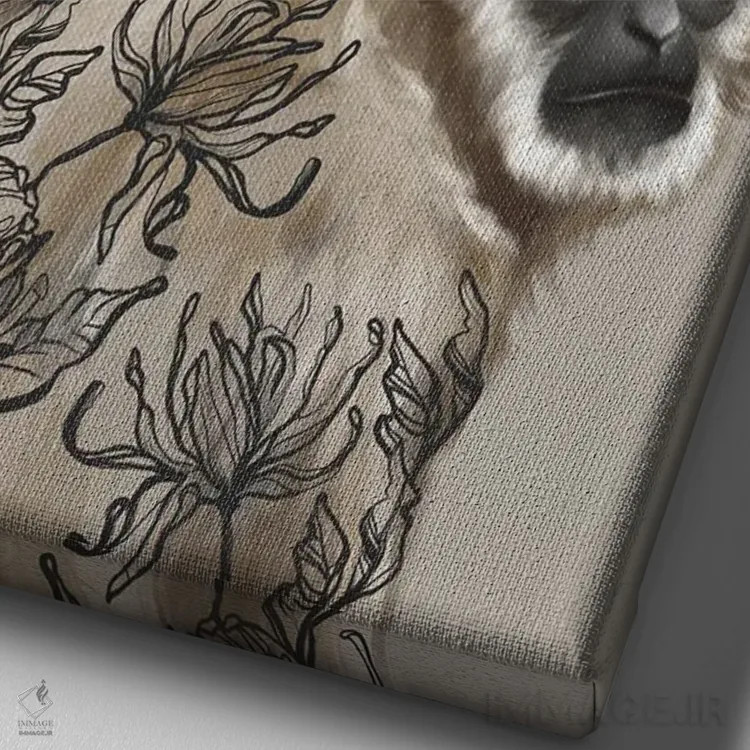 تابلو دکوراتیو لوسیا II اثر گابریلا روبرگ - نمای نزدیک بافت بوم