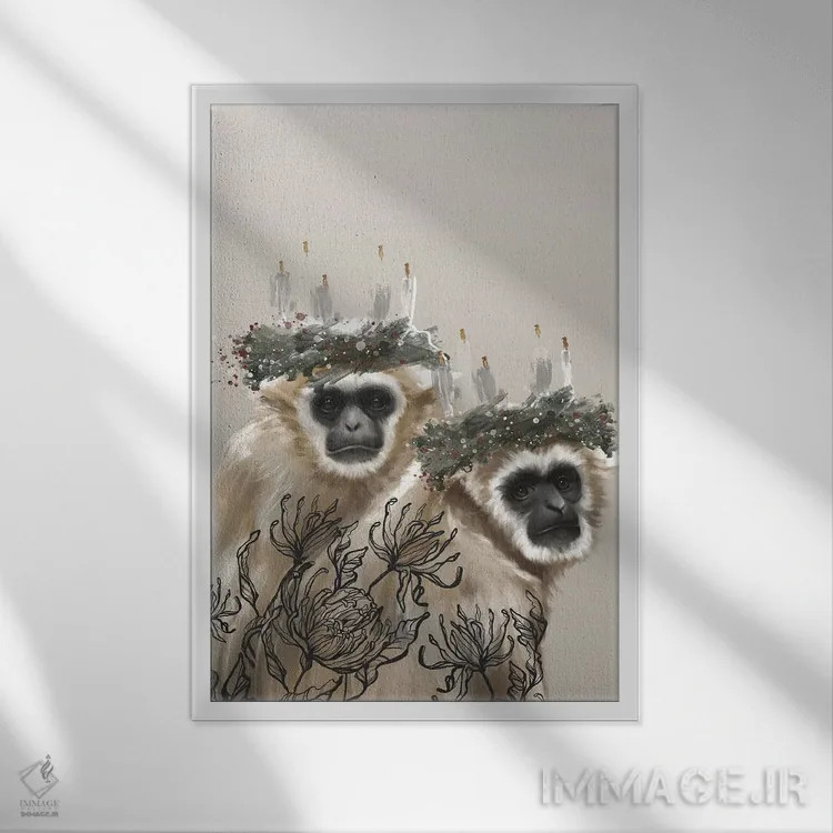 تابلو دکوراتیو لوسیا II اثر گابریلا روبرگ - نمای قابدار سفید