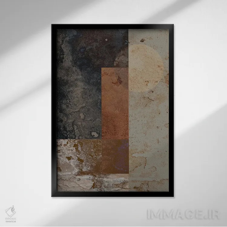 تابلو انتزاعی تزئینات دیواری کلاسیک II اثر ایمجینتیو - نمای قابدار مشکی