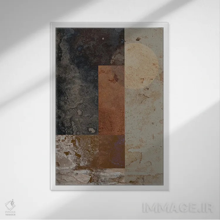 تابلو انتزاعی تزئینات دیواری کلاسیک II اثر ایمجینتیو - نمای قابدار سفید