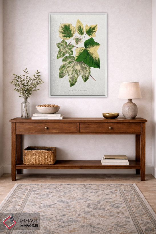تابلو مینیمال تصویر برگ سبز اثر لس پلانتس ا - D2W