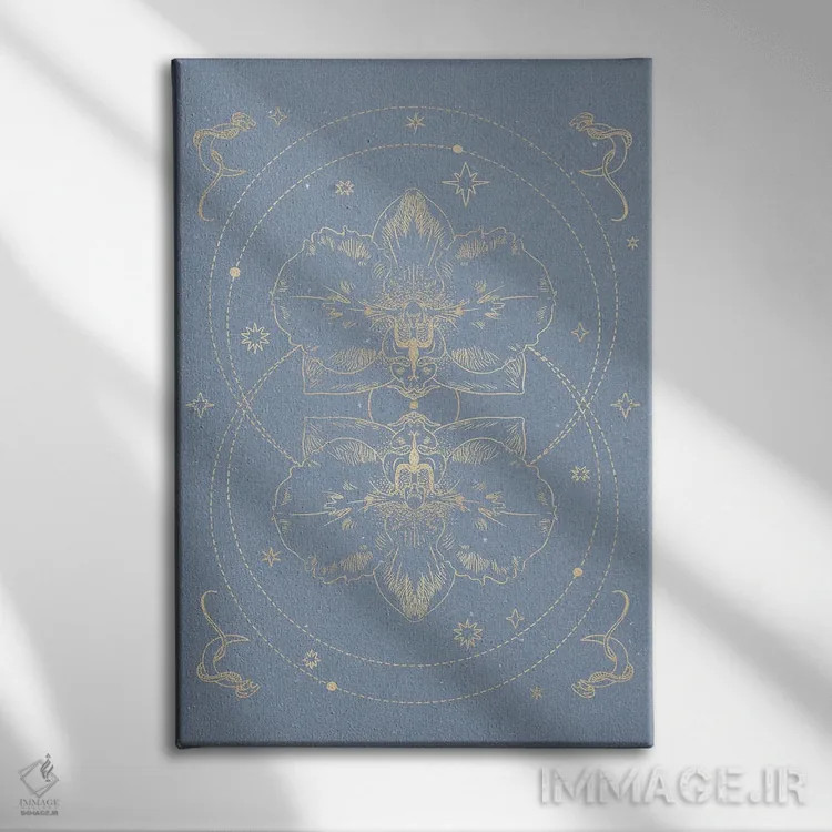 تابلو مینیمال ارکیده اسرارآمیز I اثر ان کی تی ان - نمای روبهرو روی دیوار