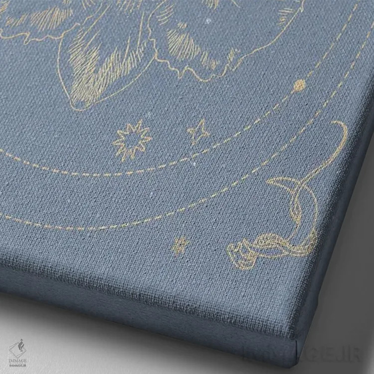 تابلو مینیمال ارکیده اسرارآمیز I اثر ان کی تی ان - نمای نزدیک بافت بوم