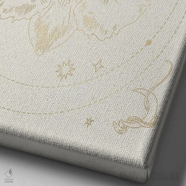 تابلو مینیمال ارکیده اسرارآمیز III اثر ان کی تی ان - نمای نزدیک بافت بوم