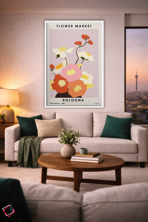 تابلو مدرن بازار گل. بولونیا اثر ان کی تی ان - D2W