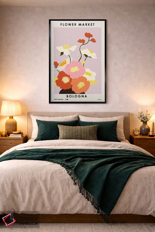 تابلو مدرن بازار گل. بولونیا اثر ان کی تی ان - D4B